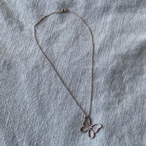 Tiffany & Co rare large butterfly pendant necklace